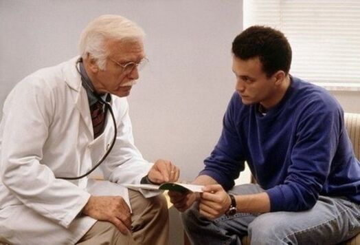 a man at the doctor with discharge during excitement